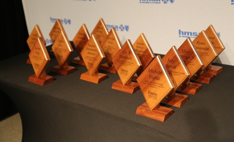 HMSA honored nine high schools and 15 students at the 2017 HMSA Kaimana Awards & Scholarship Program luncheon on Saturday, June 10.