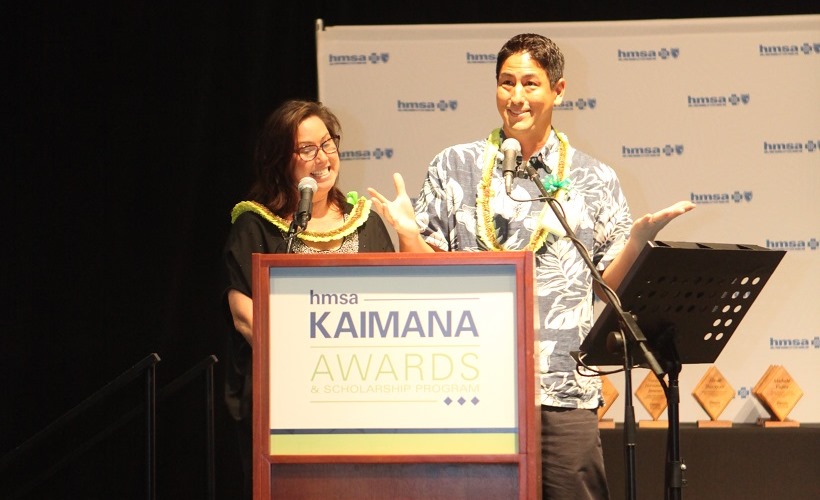 Hawaii News Now News Anchor Steve Uyehara and Hawaii Pacific Health Director of Foundation Communications Liz Chun emceed the awards luncheon.