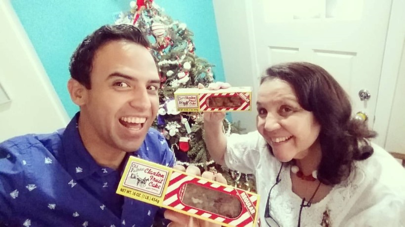 Blogger, Fernando Pacheco, and his mom gift each other fruit cakes each year in memory of his grandfather (her dad). He was the only one in their family that liked fruitcake. 